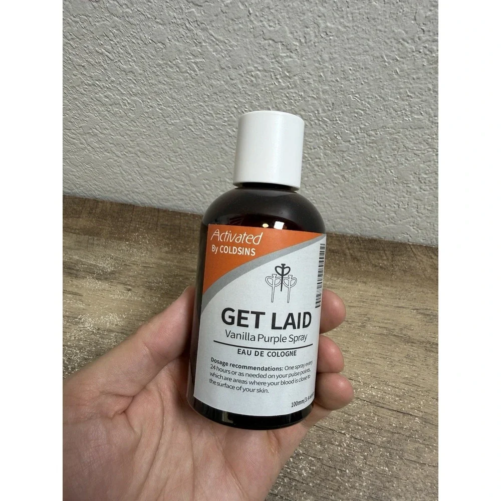 Cold Sins Get Laid Cologne Vanilla RARE NEW